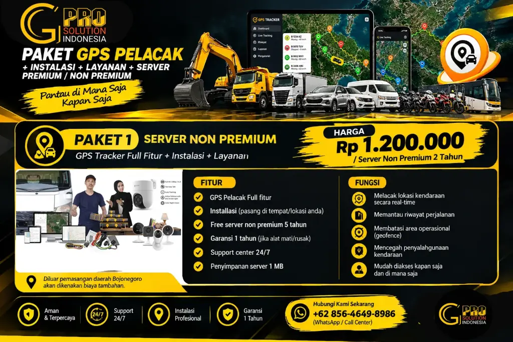 GPS Tracker Paket 1 Non Premium + Installasi + Garansi 1 tahun Produk
